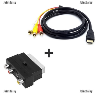 CCC Cáp Chuyển Đổi Âm Thanh Từ Đầu Cắm 1080p Hdmi S-Video Sang 3 Rca Av
