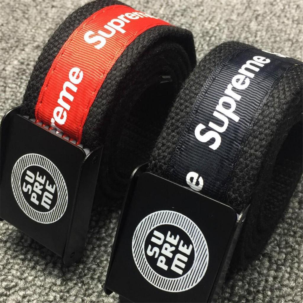 Thắt lưng vải canvas có chữ thời trang cho nam và nữ