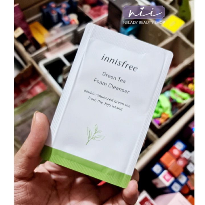 Sữa rửa mặt Innisfree Green Tea Foam Cleanser (Sample 3ml)