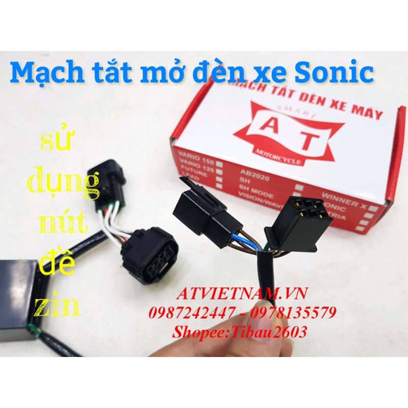 Mạch tắt mở đèn passing đèn chính xe SONIC trên nút đề Zin