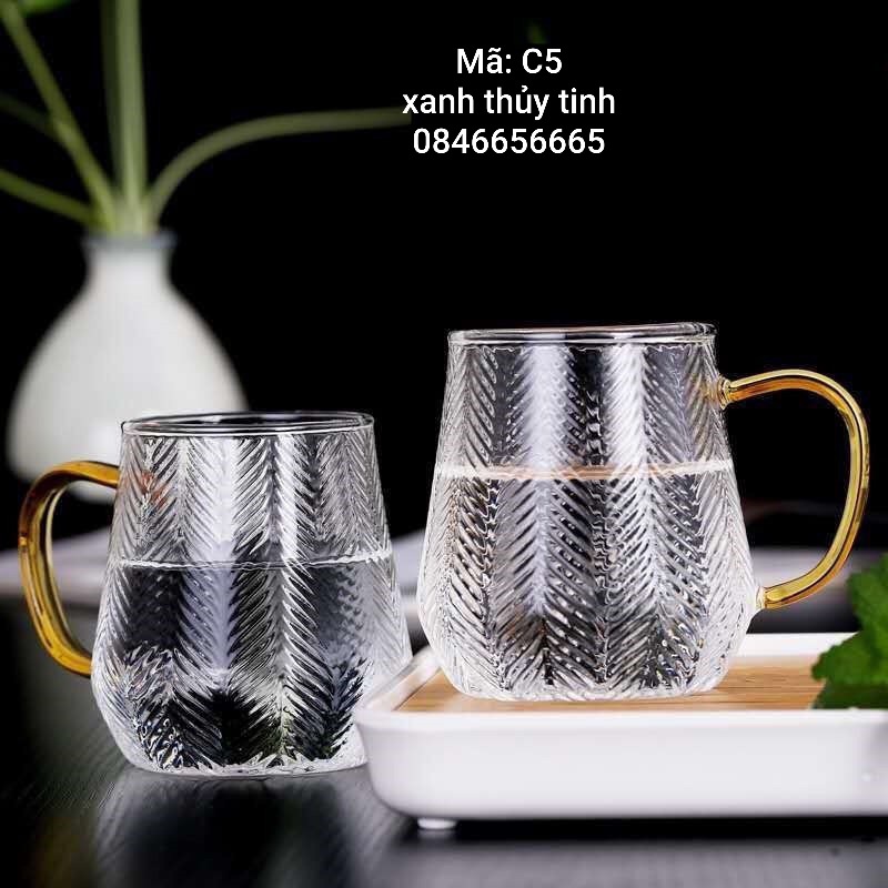 Cốc thuỷ tinh khía 350ml (C5)