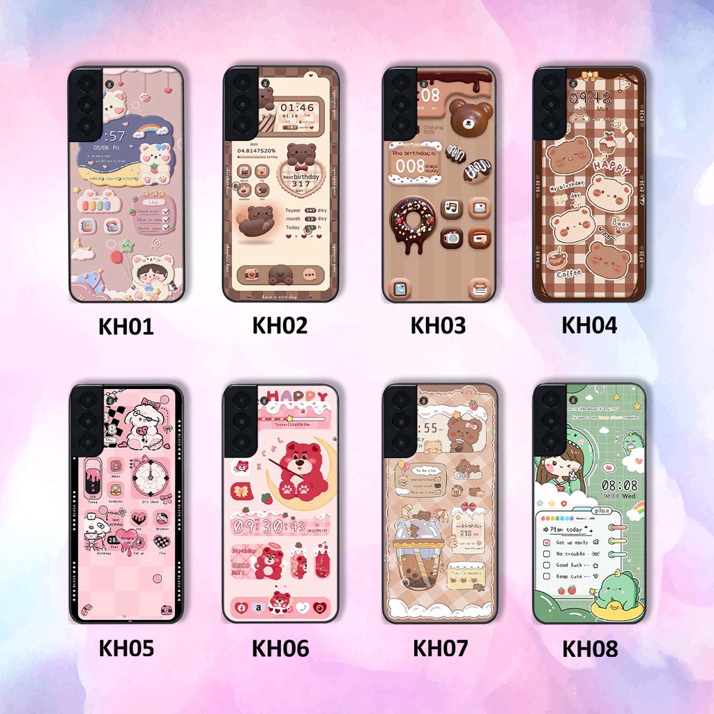 Ốp lưng Samsung S21 / S21 FE / S21 Plus / S21+ hình 3D gấu bear, thỏ cute hình nền đẹp