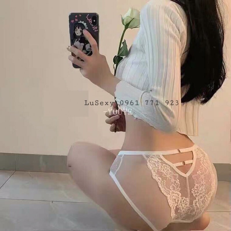 QUẦN LÓT NỮ SEXY CAO CẤP - Quần lót trong suốt xuyên thấu gợi cảm màu trắng đen