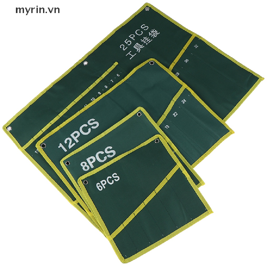 Túi Đựng Cờ Lê Cuộn Vải Canvas 6 / 8 / 12 / 25 Ngăn Tiện Dụng