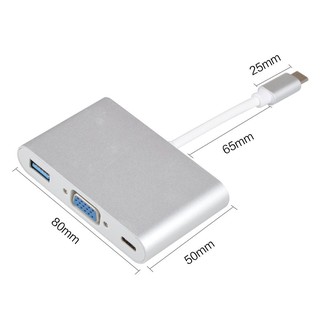 Cáp Chuyển Đổi USB Type C Sang VGA Và Usb 3.0