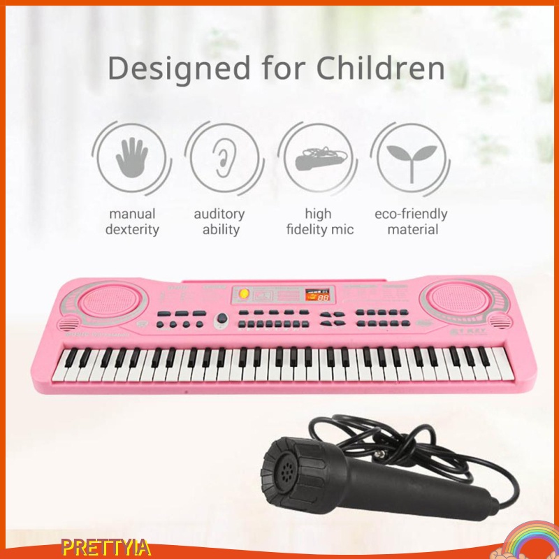 Đàn Organ Điện 61 Phím + Micro Đồ Chơi Âm Nhạc Cho Bé