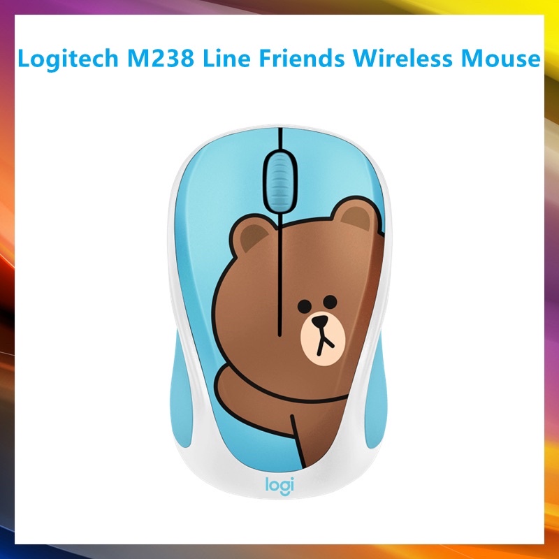 Chuột không dây Logitech in họa tiết LINE FRIENDS dễ thương cho văn phòng Wireless Mouse Cute Mice