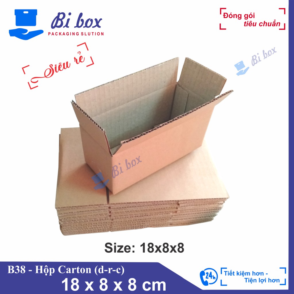 Hộp carton 18x8x8 - hộp carton giá rẻ