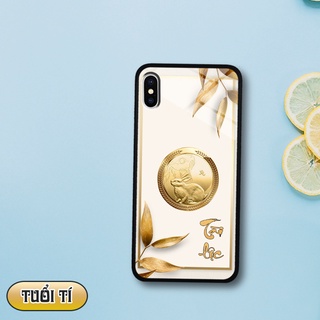 Ốp lưng kính 3D 12 con giáp - iphone Xsmax