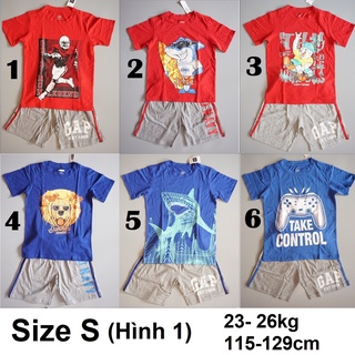 Đồ bộ bé trai (Size S 23-26 kg), bộ thun bé trai 100% chất cotton xuất dư, nhiều màu, GAP, Old Navy