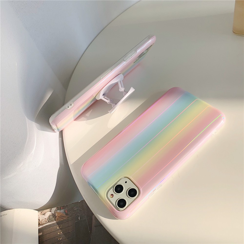 Ốp điện thoại màu Laser cầu vồng phong cách Hàn Quốc cho Iphone 12 11Pro XS Max XR i7 I8 PLUS SE2