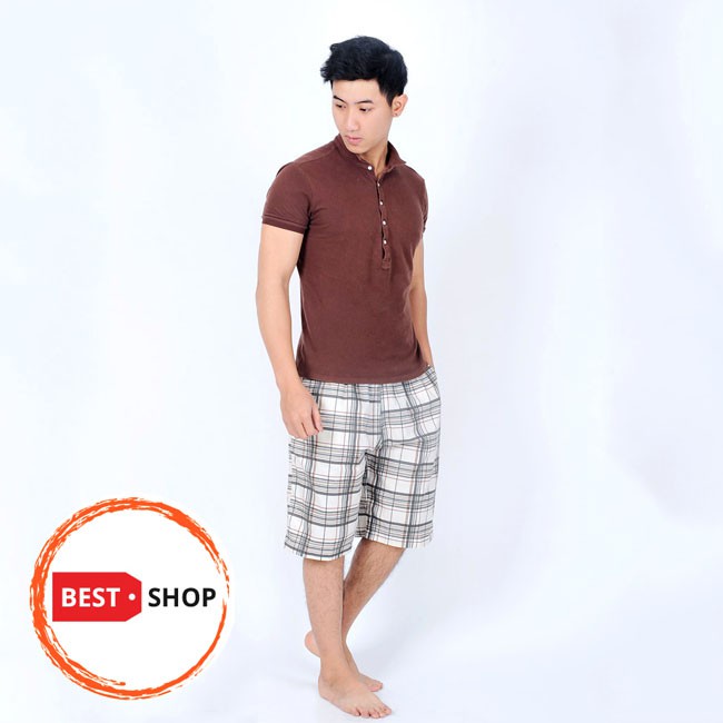 Quần Short Nam Caro Chất Cotton Đẹp