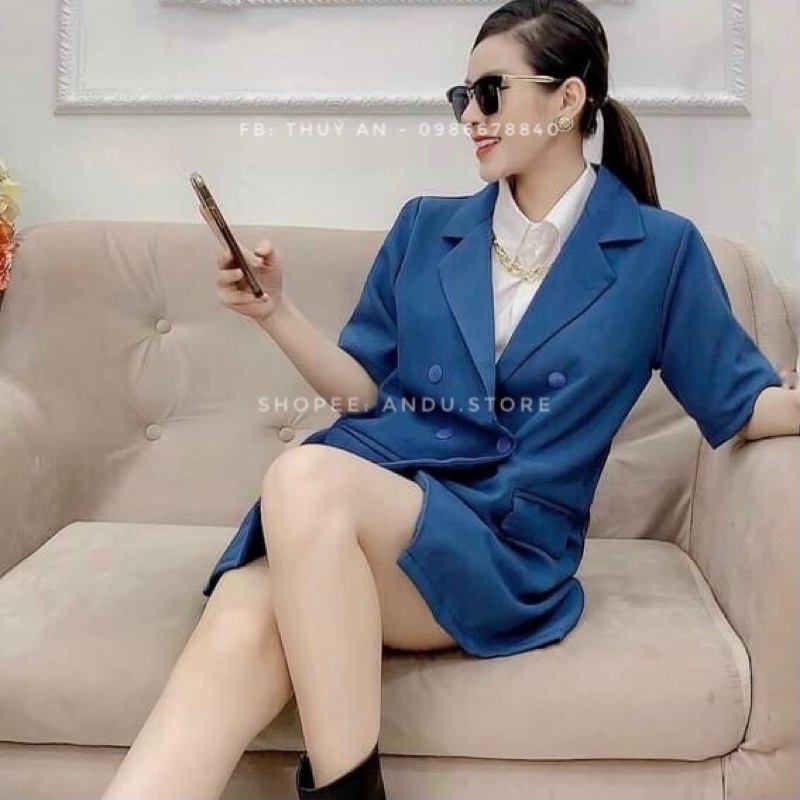 (Sẵn) Áo vest blazer cộc tay 3 màu ANDUSTORE [Video +ảnh thật shop chụp] thanh lịch, trẻ trung | BigBuy360 - bigbuy360.vn
