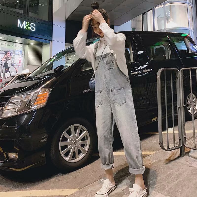 Quần Yếm Denim Dáng Rộng Thiết Kế Mới Thời Trang Mùa Hè Dành Cho Nữ