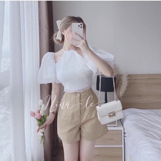 Set áo yếm cột nơ quần short