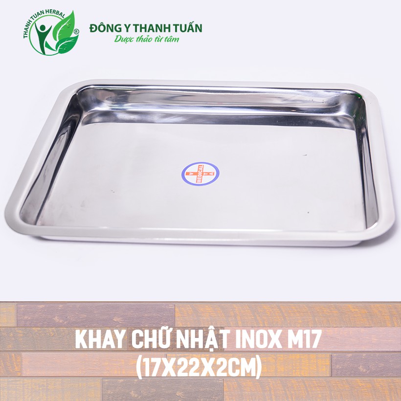 Khay chữ nhật, khay inox y tế Vinh Tấn các kích thước (Khay đúc)