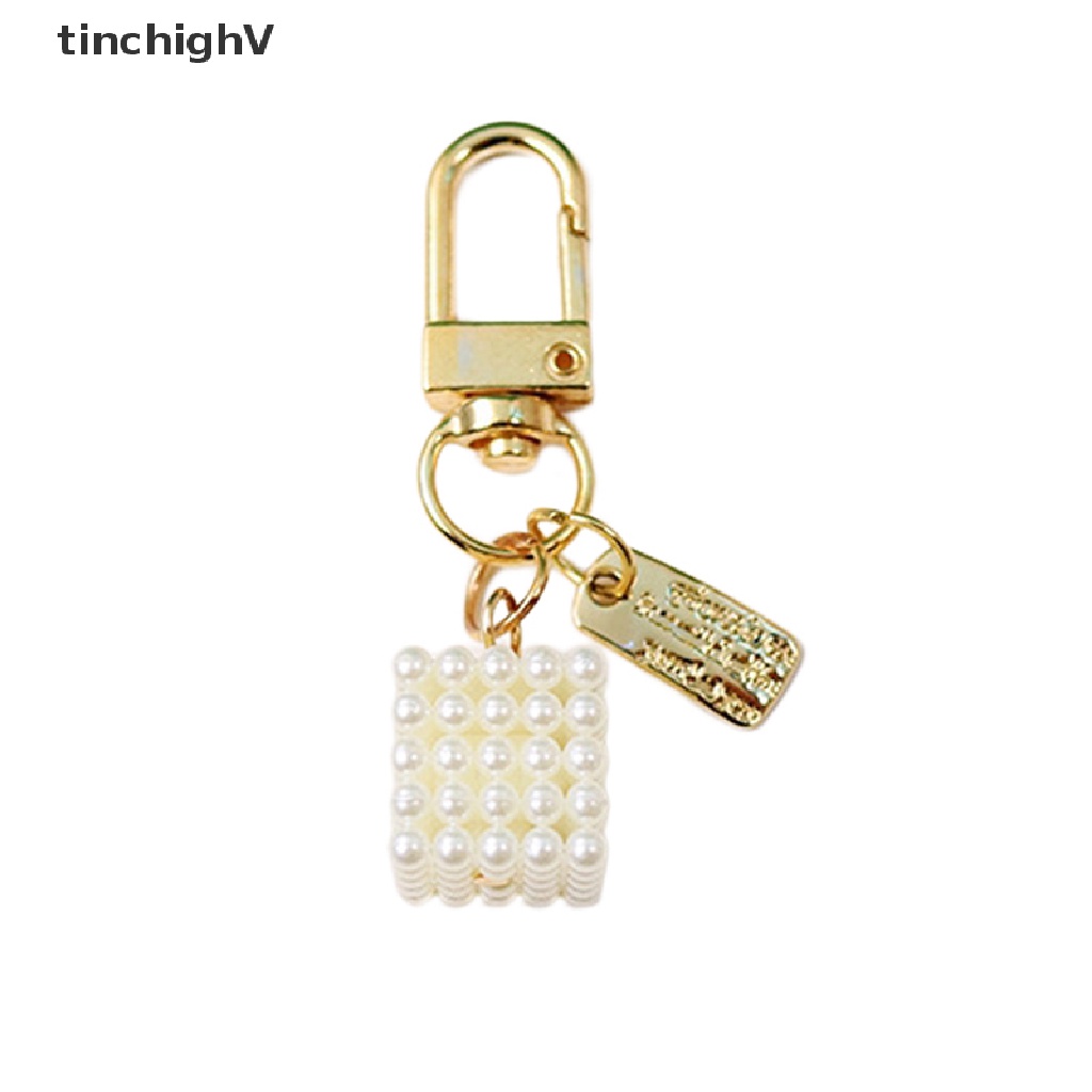 [TinchighV] Móc Khóa Ba Lô / Móc Khóa Hình Vuông Đính Ngọc Trai / Hoa Hình Học [Mới]