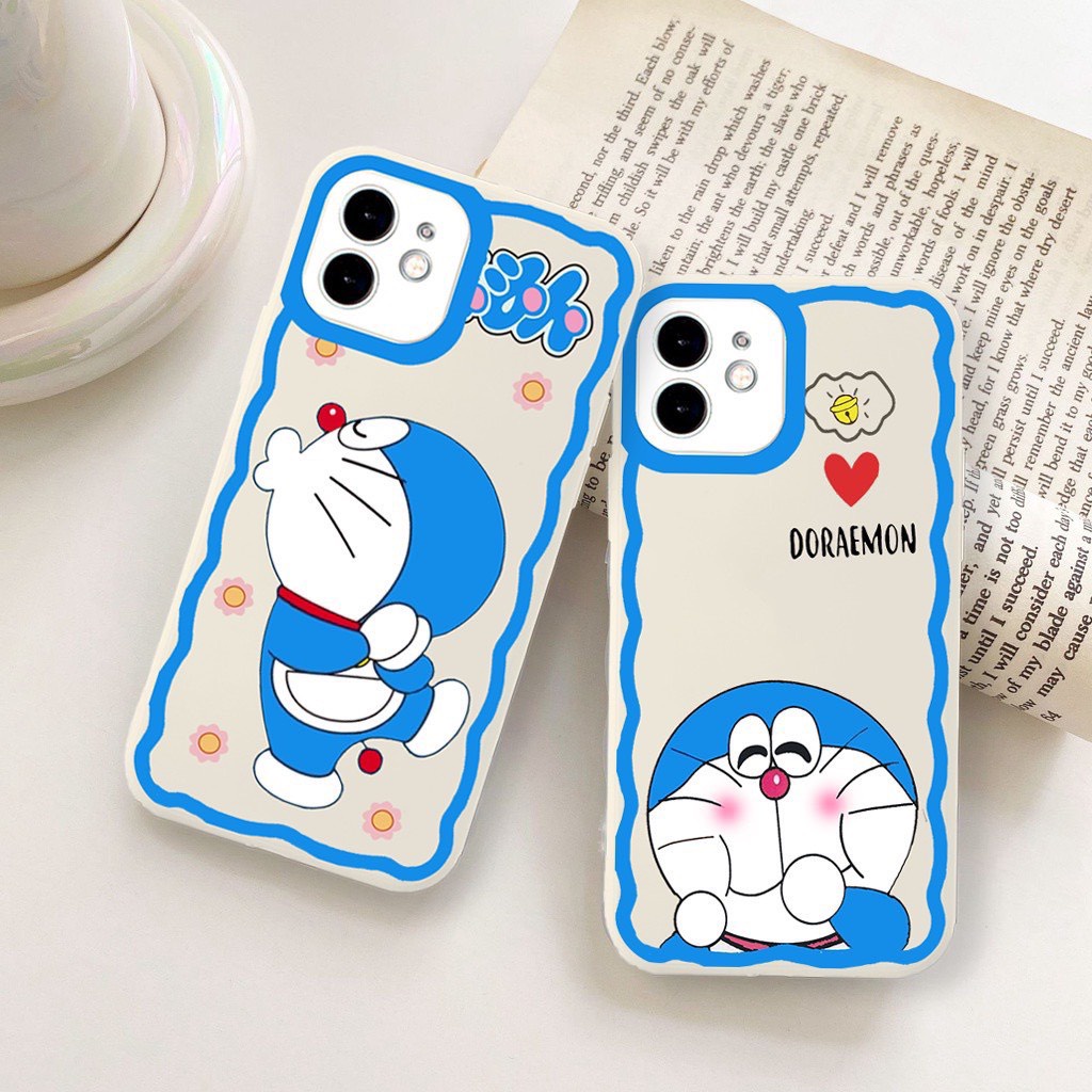Ốp Lưng Iphone Cạnh Vuông, Bảo Vệ Camera Hình DOREAMON 7Plus,8Plus,x,xs,xsmax,11,11promax,12,12promax,13,13promax
