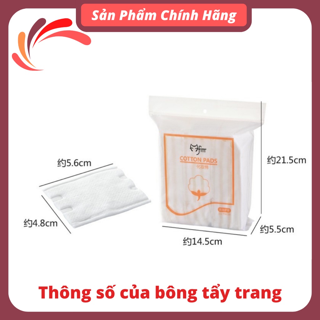 Bông tẩy trang Cotton Pads 222 miếng siêu tiện lợi 3 lớp