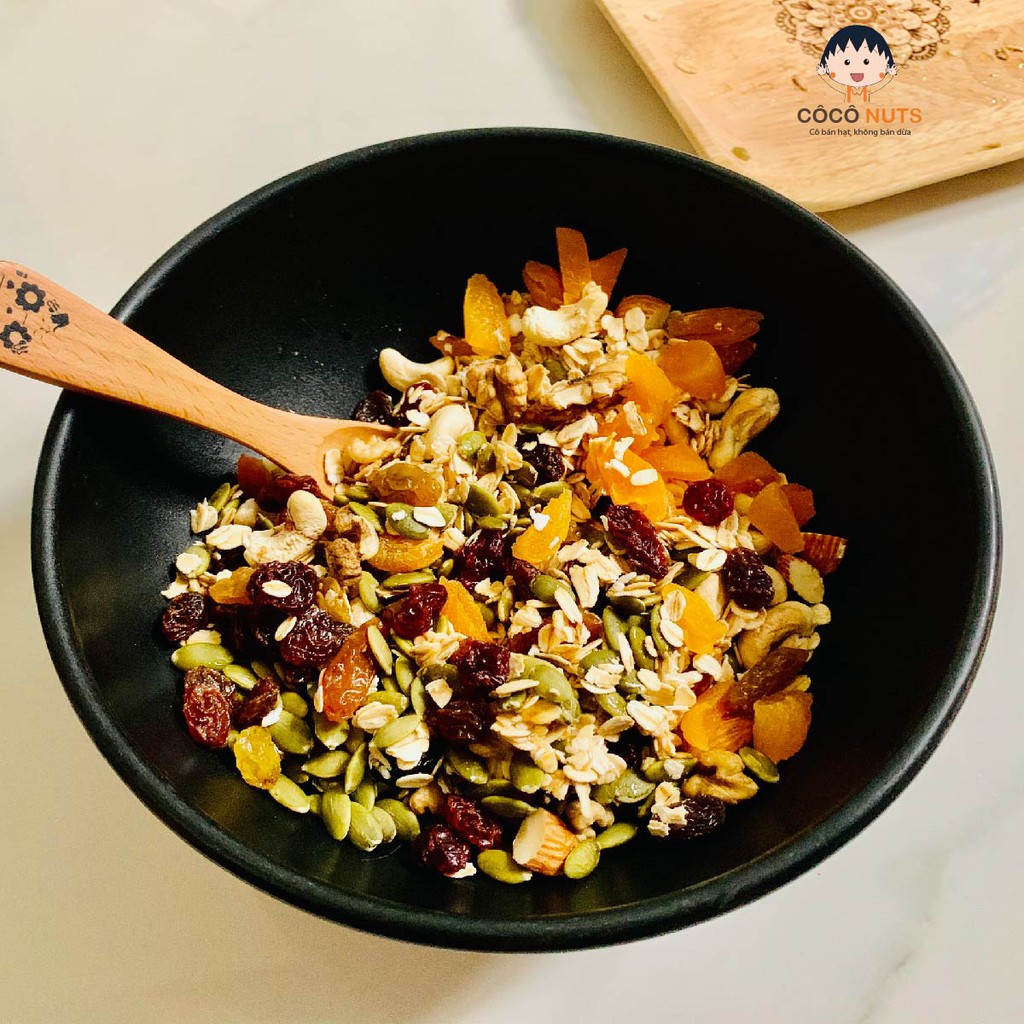 Granola cao cấp siêu hạt ( không đường) -500g