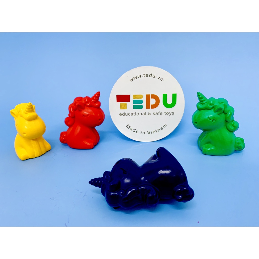 Sáp màu UNICORN set 8 màu an toàn cho trẻ TEDU