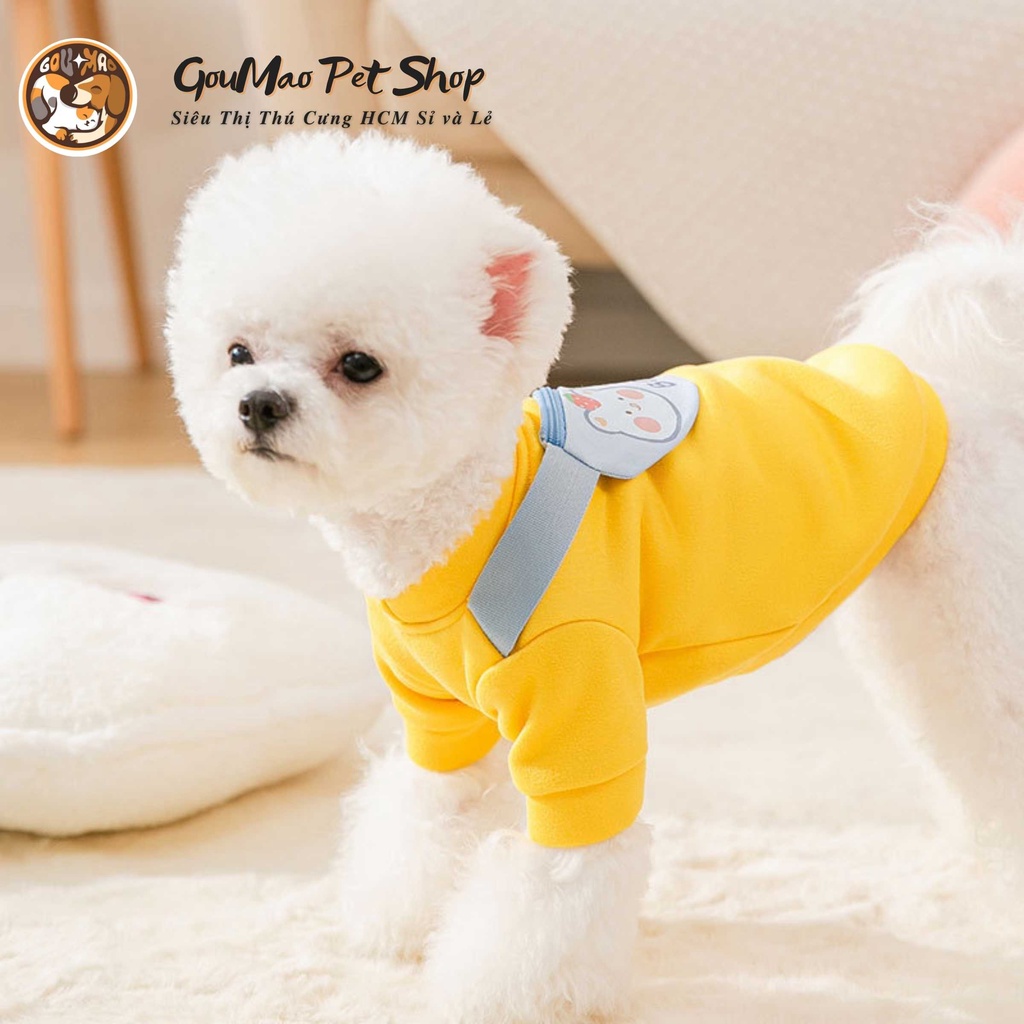 [ SIÊU PHẨM ] ÁO CÓ TÚI ĐEO HÌNH GẤU CHO CHÓ MÈO, THÚ CƯNG hipidog - goumao pet