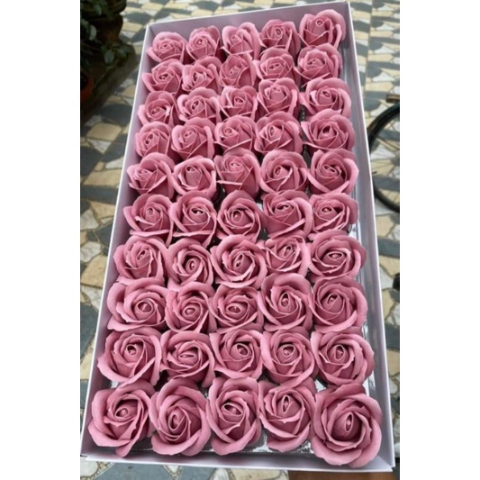 Hộp 50 bông hoa hồng sáp thơm hàng Vip loại 1 bông to /PM shop