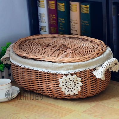 Giỏ mây đan phối vải xinh hàng loại 1