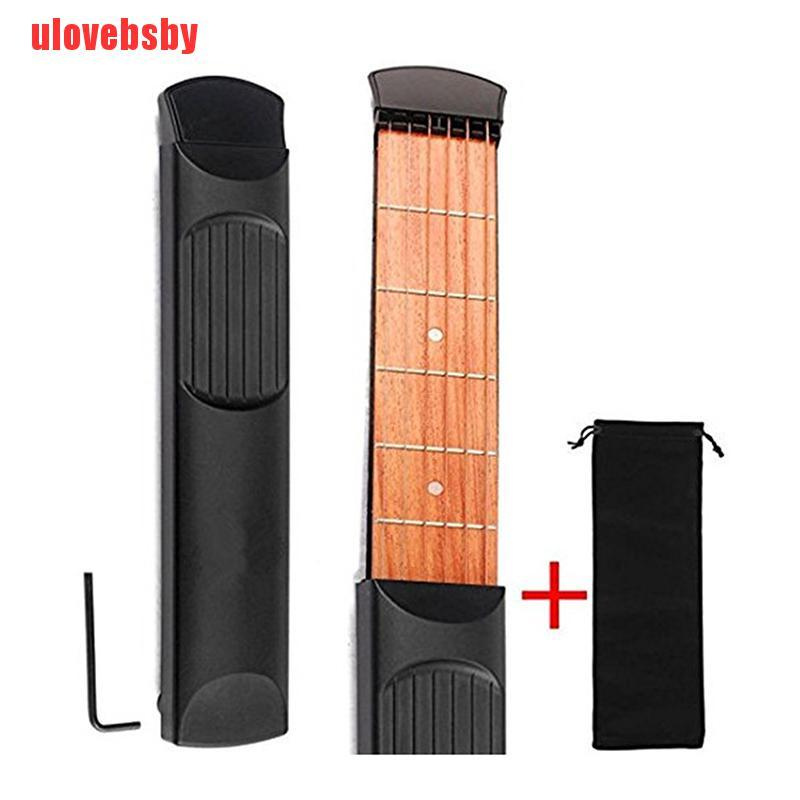 [ulovebsby]6 Tone Pocket Guitar Practice Neck Portable Guitar Chord Trainer Tool Beginner