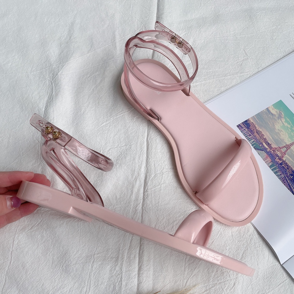 Melissa Giày Sandal Nhựa Đế Bệt Cột Dây Thời Trang Trẻ Trung