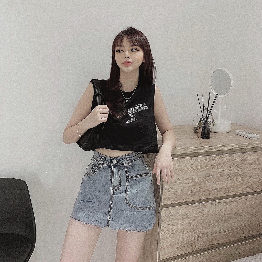 [BÁN SỈ] Chân Váy Bò/ Chân Váy Jeans Nữ Dáng Ngắn Co Dãn Siêu Hot_Phong Cách Hàn Quốc | BigBuy360 - bigbuy360.vn