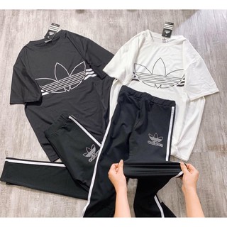 BỘ thể thao thụng quần legging phối sọc chất lừ