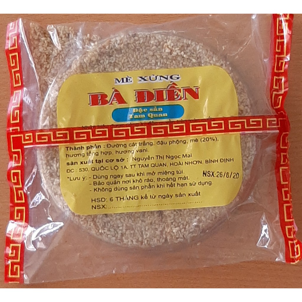 Combo 3 gói mè xửng Bà Điền 600gr (200gr/gói)- đặc sản Tam Quan, Bình Định