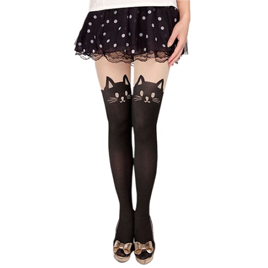 Quần vớ hình mèo xinh xắn dành cho nữ