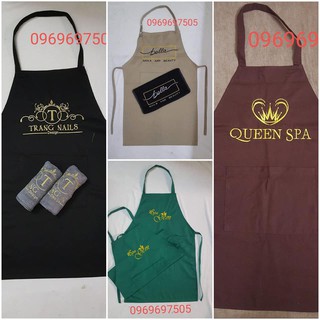 Tạp dề chuyên dùng cho thợ Nails ,Tóc, Xăm, spa
