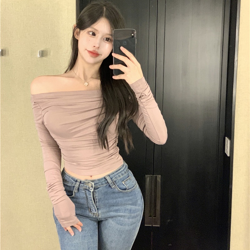 Áo Thun Nữ Tay Dài Hở Vai Thời Trang Quyến Rũ