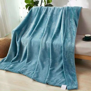 Chăn lông thỏ mịn thu đông họa tiết trăng sao 2 lớp 2mx2m2