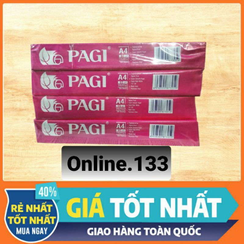 giấy in A4, giấy A4 pagi( 500 tò )hồng 65/ gsm