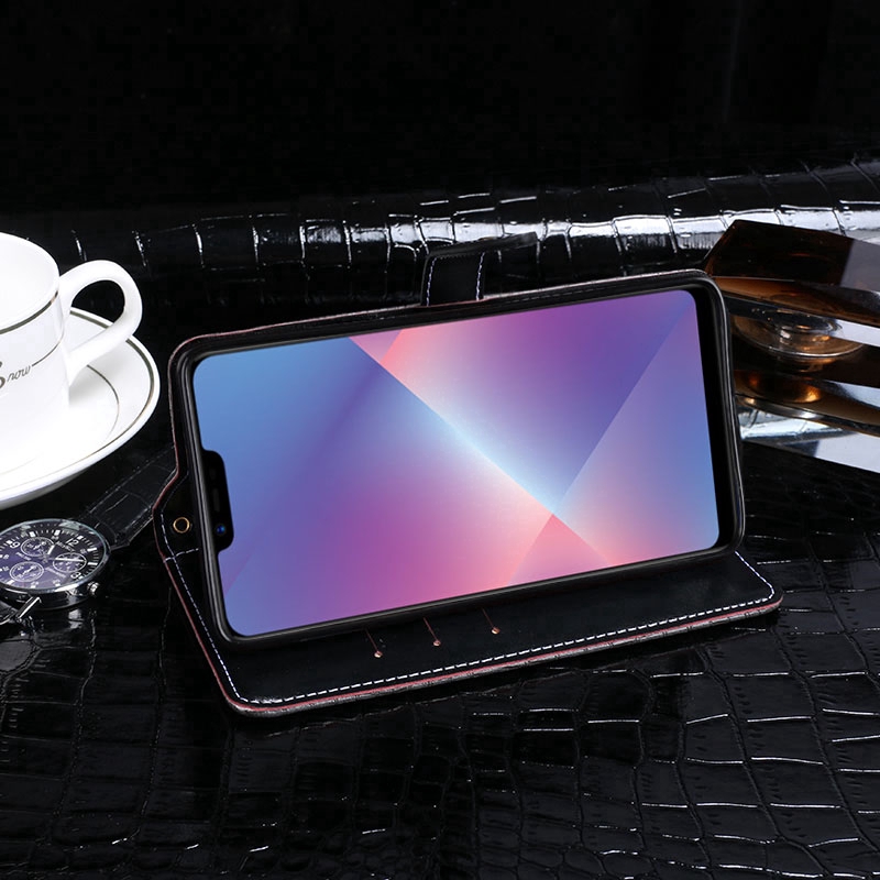 Bao da điện thoại nắp lật họa tiết da cá sấu lịch lãm trang nhã dành cho OPPO A3S A5 | BigBuy360 - bigbuy360.vn