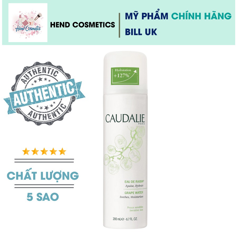 Xịt Khoáng Caudalie Grape Water 300ml Hương Nho (Bill Pháp)