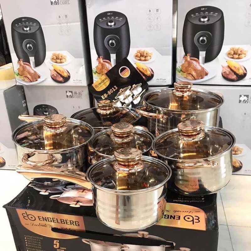 Bộ Nồi Đức 6 món 12 chi tiết ENGELBERG loại cao cấp