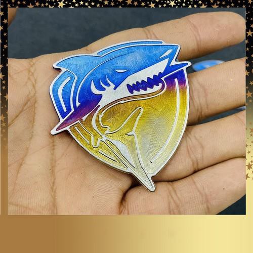 [BAO ĐỔI TRẢ]  TEM TITAN HÌNH LOGO CÁ MẬP BABY SHARK CÁ TÍNH