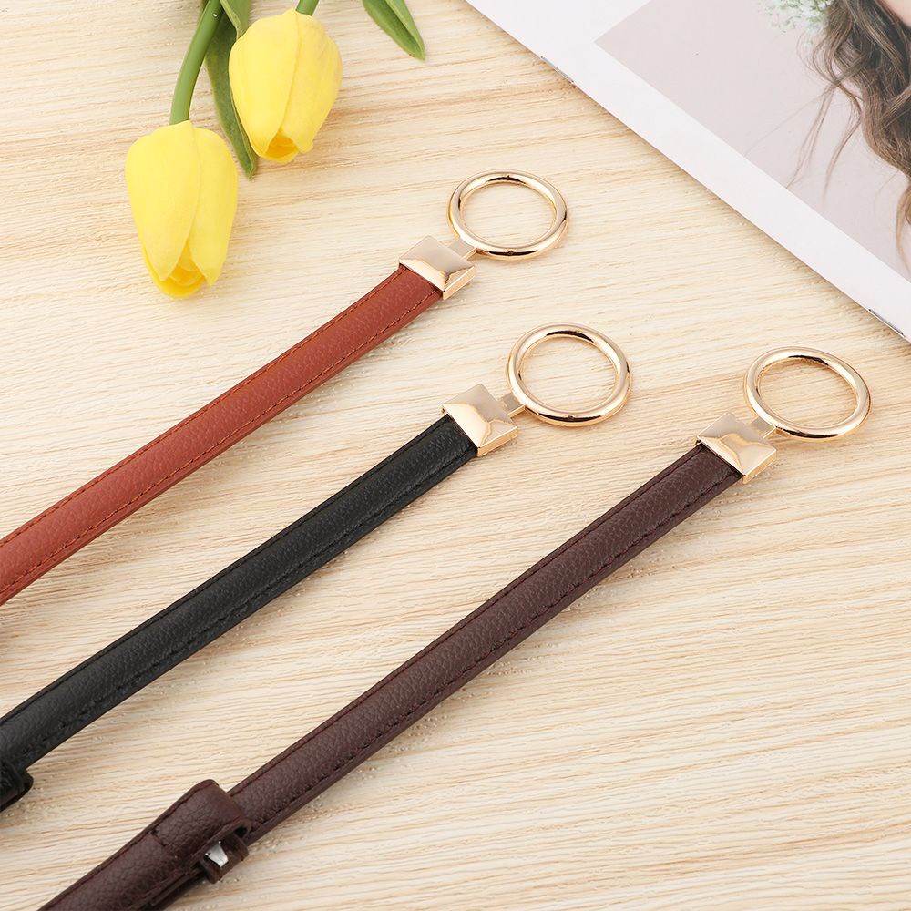 Thắt lưng da khóa kim loại có thể điều chỉnh trang trí thời trang xinh xắn cho nữ