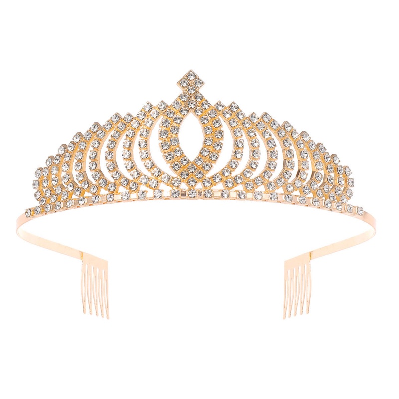 Vương Miện Cài Tóc Đính Đá Pha Lê Cho Cô Dâu