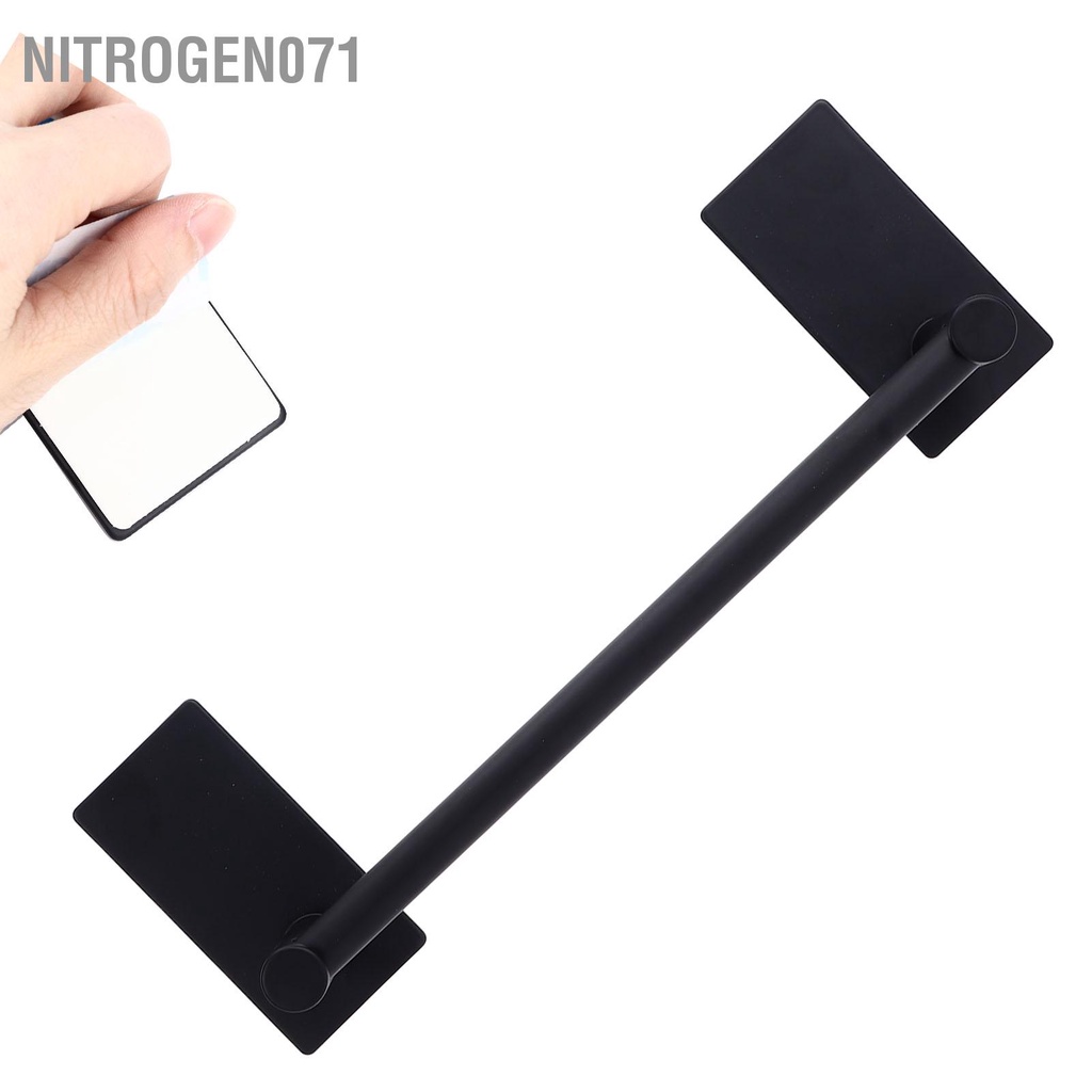Giá đỡ treo khăn / cọ trang điểm / khăn tắm gắn tường có thể gấp gọn - Thép Không Gỉ 304 Màu Đen Chống Nước Chống Mòn Nitrogen071
