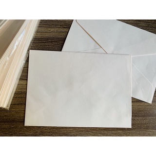XẤP BAO THƯ 5 CÁI (giấy kem nhạt phớt hồng) [Aiko ST]