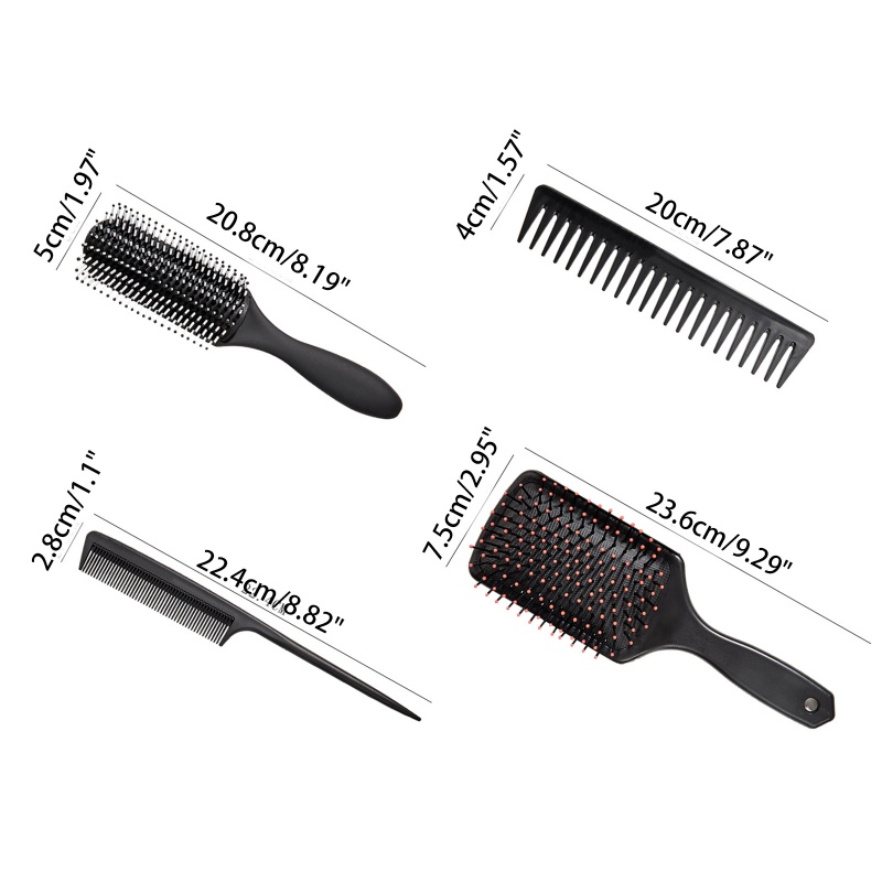 Set 4 Lược Chải Tóc Xoăn Dày Cho Bạn Nữ YOUYO