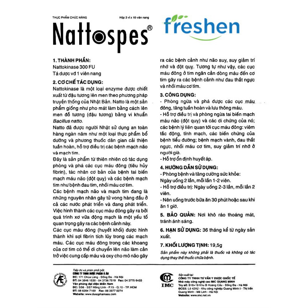✅ (CHÍNH HÃNG) Viên Uống NATTOSPES | BigBuy360 - bigbuy360.vn