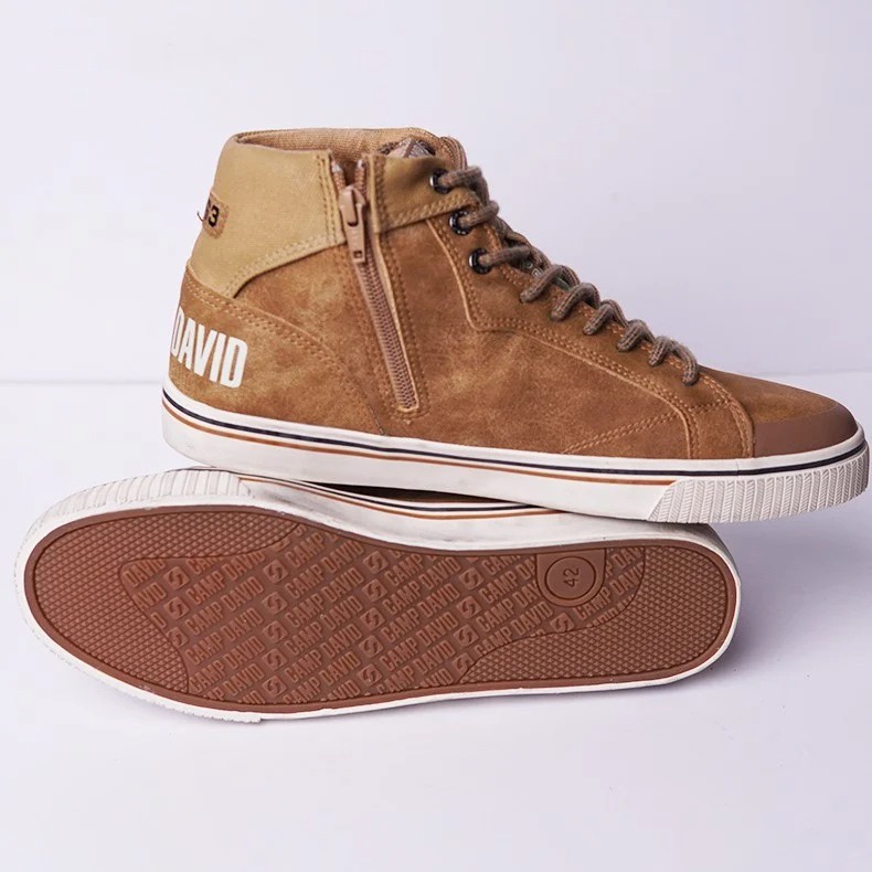 Giày Sneakers cao cổ nam xuất dư xịn - Nâu 2111699