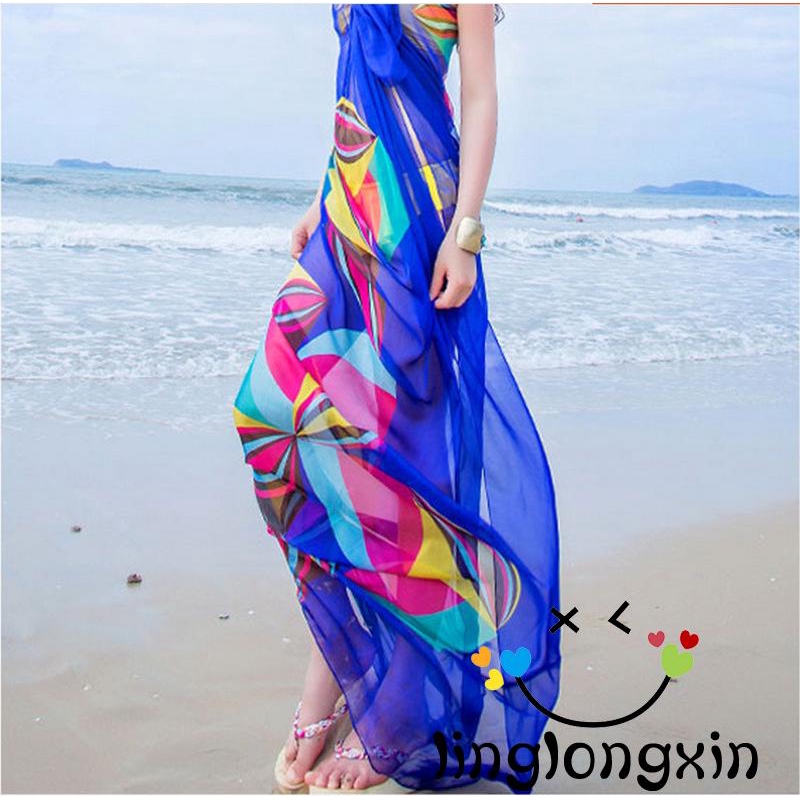 Khăn lụa sarong đi biển thiết kế giản dị thanh lịch với nhiều màu sắc để lựa chọn